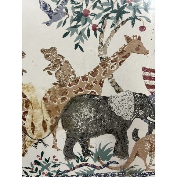Two by Two Noah's Ark Expressions Wallpaper Boarder 5 yards Elephant Giraffe - Picture 4 of 8